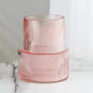 Pink Modern Two-Tier Ribbed Glass Vase