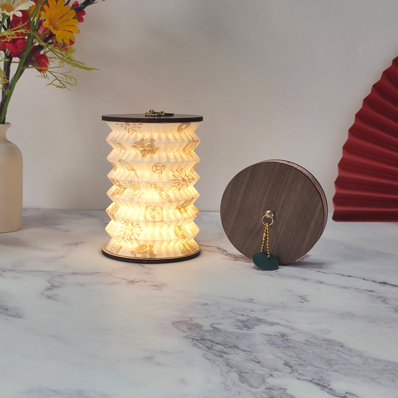 Foldable Telescopic Lantern Lamp - Good Luck and Happiness