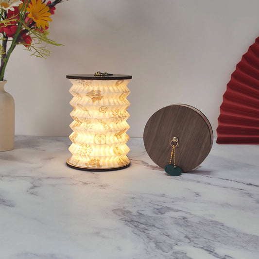 Foldable Telescopic Lantern Lamp - Good Luck and Happiness