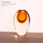 Artistic Teardrop Glass Vase - Amber