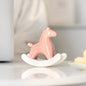 Pink Modern Ceramic Rocking Horse Ornament