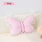 Pink Elegant Butterfly Lace Throw Pillow