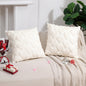 White Heart Pattern Throw Pillows - Pack of 2
