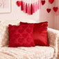 Red Arrow Heart Pattern Throw Pillows - Pack of 2