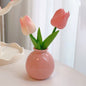 Ceramic Vase with Artificial Flowers Set