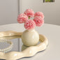 Ceramic Vase with Hydrangea Artificial Flowers Set