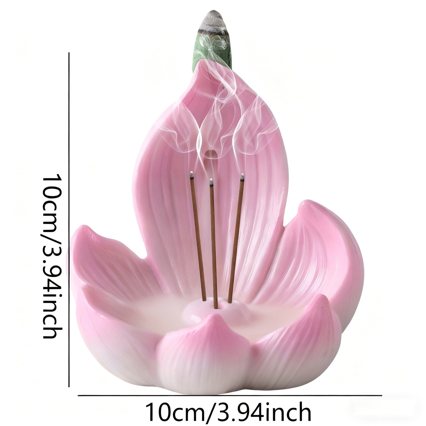 Pink Zen Lotus Waterfall Backflow Aroma Diffuser