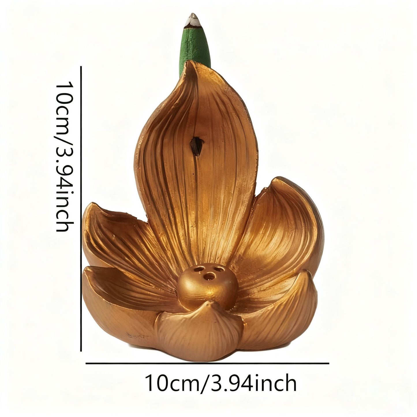 Gold Zen Lotus Waterfall Backflow Aroma Diffuser