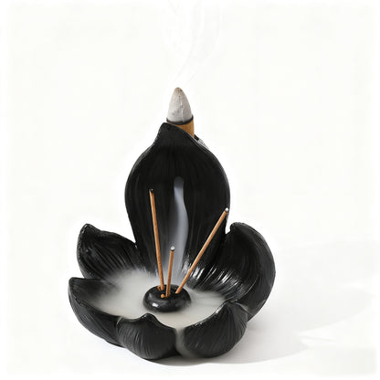 Gold Zen Lotus Waterfall Backflow Aroma Diffuser