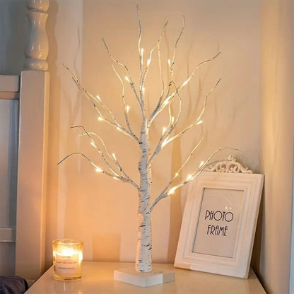 24 LEDS Birch Tree Lamp with Bendable Branches
