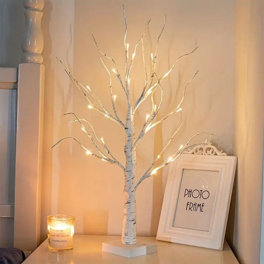 24 LEDS Birch Tree Lamp with Bendable Branches
