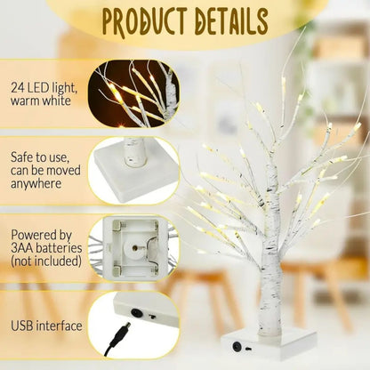 144 LEDS Birch Tree Lamp with Bendable Branches