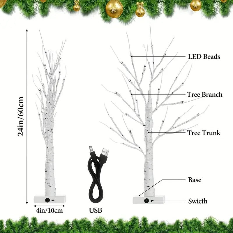 144 LEDS Birch Tree Lamp with Bendable Branches