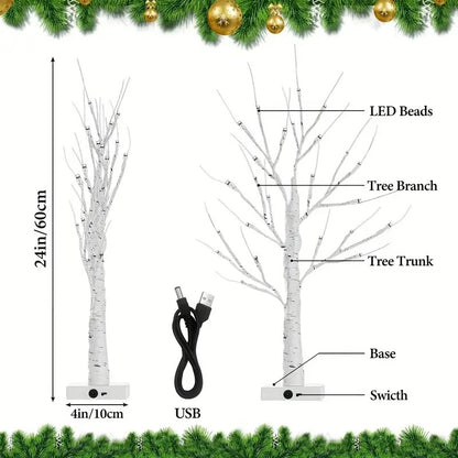 144 LEDS Birch Tree Lamp with Bendable Branches