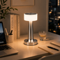 Silver Rechargeable Acrylic Shade UFO Table Lamp
