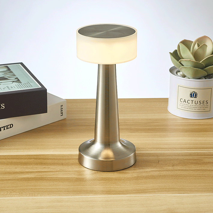 Silver Rechargeable Acrylic Shade UFO Table Lamp