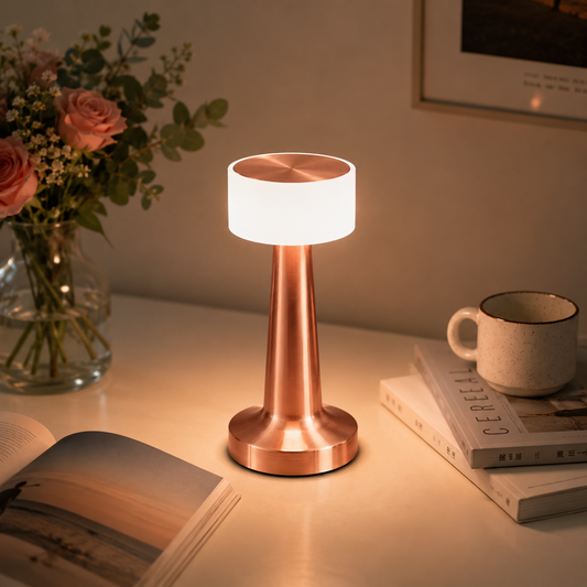 Copper Rechargeable Acrylic Shade UFO Table Lamp