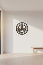 Large Retro Roman Numerals 80cm Wall Clock - Brown
